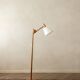 Vintage Danish Pine Adjustable Floor Lamp by +LYS Denmark, 1960s