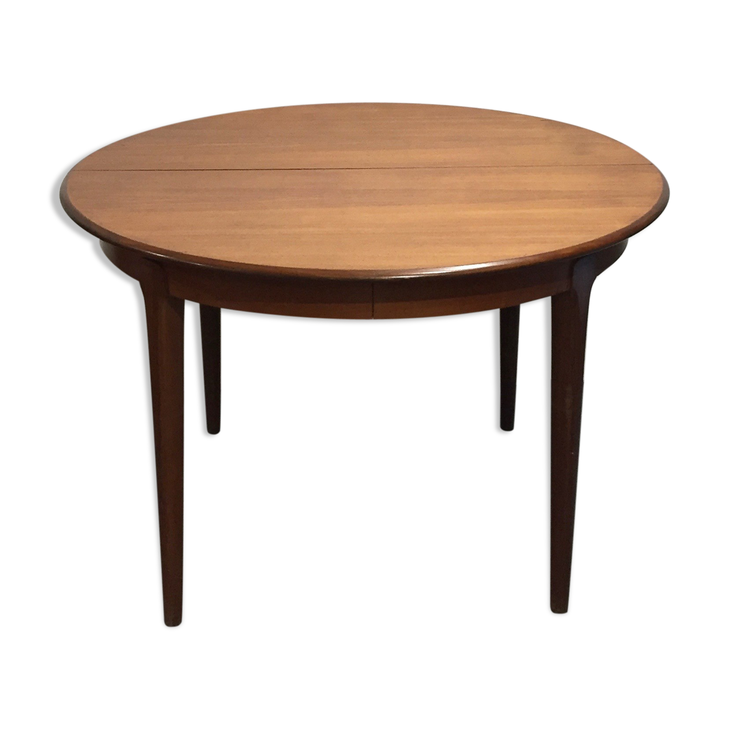 Scandinavian teak dining table with extension cords