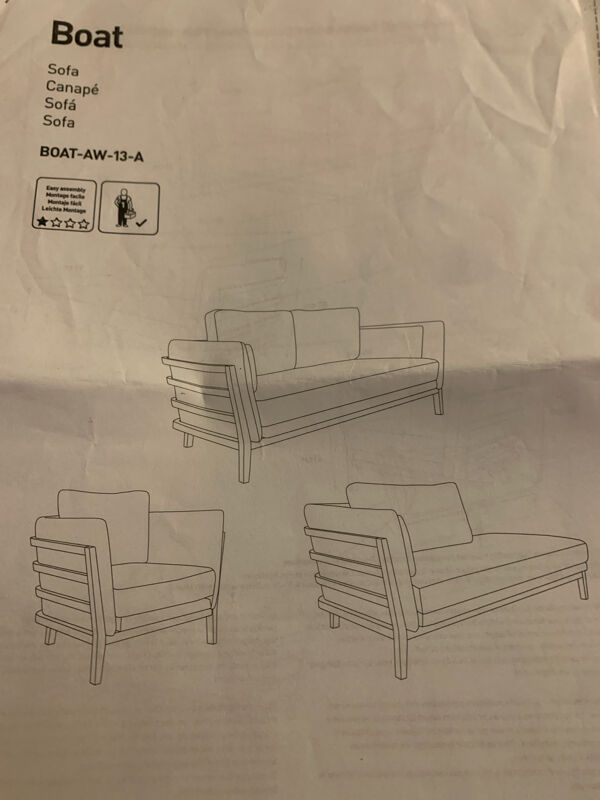 Canapé Habitat modèle Boat style scandinave