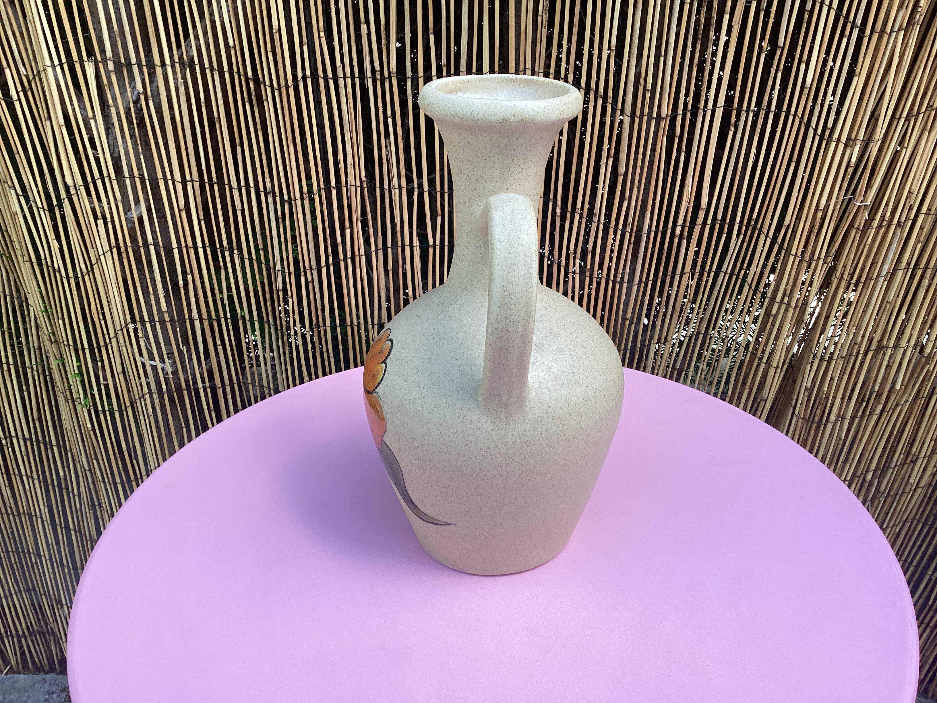 Vintage ceramic vase from Lezignan