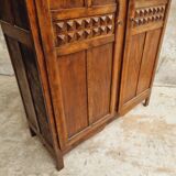 Old wardrobe linen cabinet beech wood