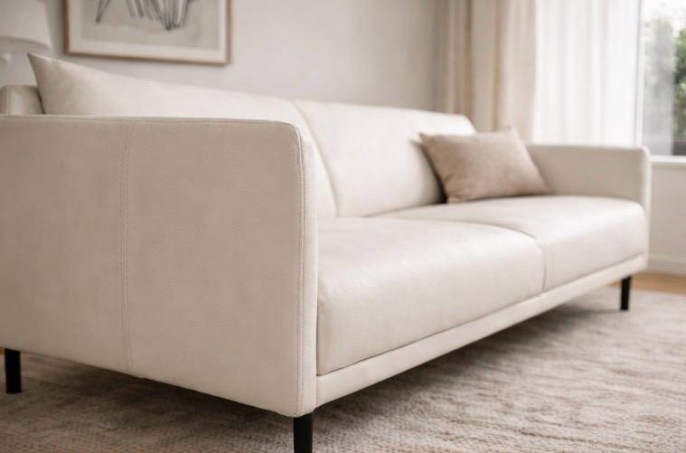 Boconcept berne beige leather sofa