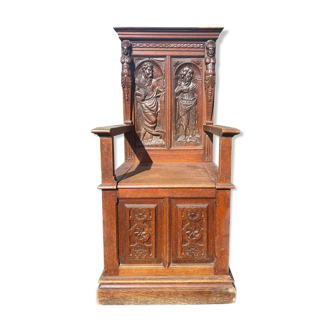 Cathedre high chair throne Gothic Renaissance style