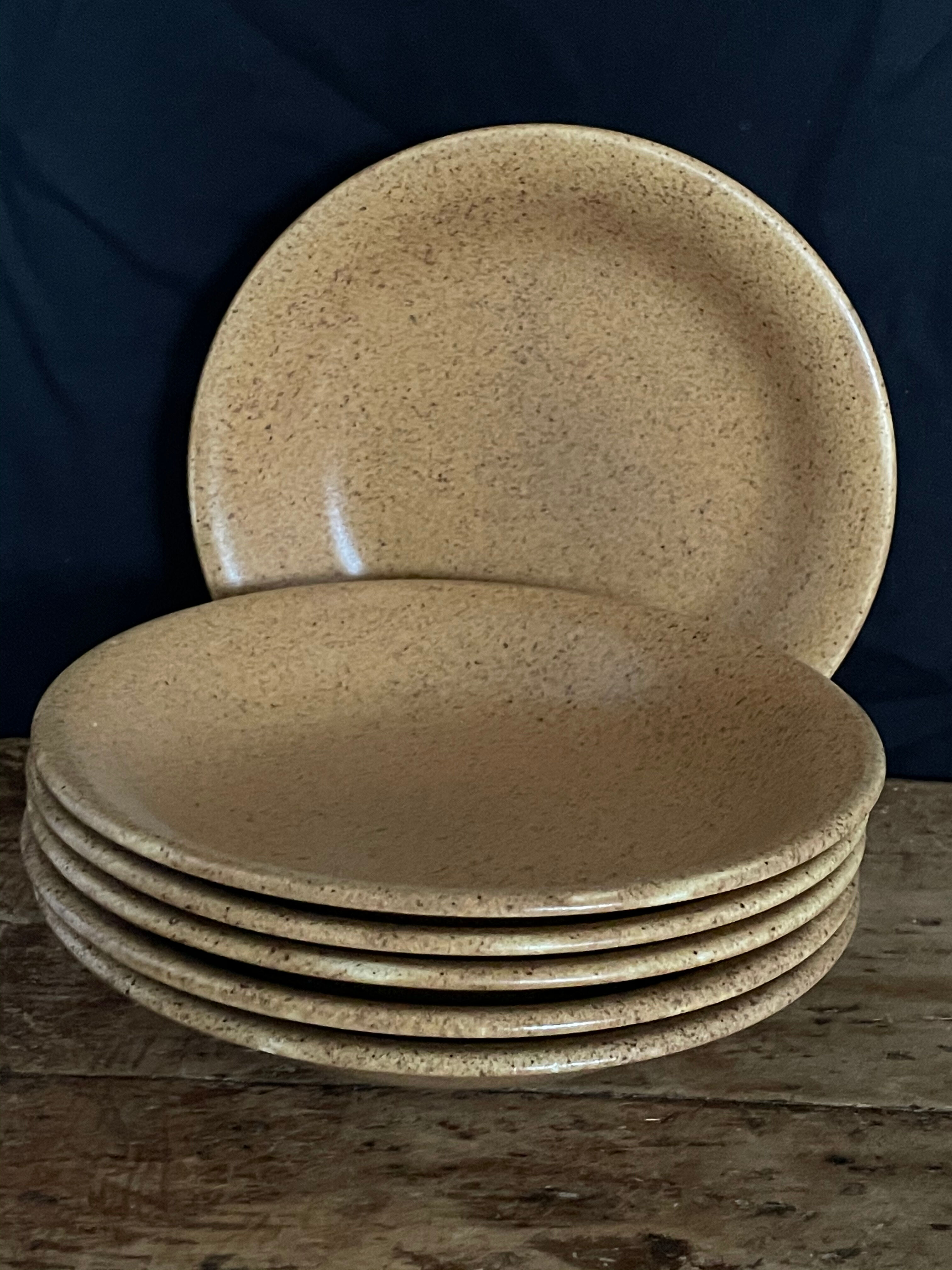 6 hollow sandstone plates signed longchamps