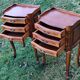 Pair of Louis XV cherry bedside tables - 3 drawer bedside table