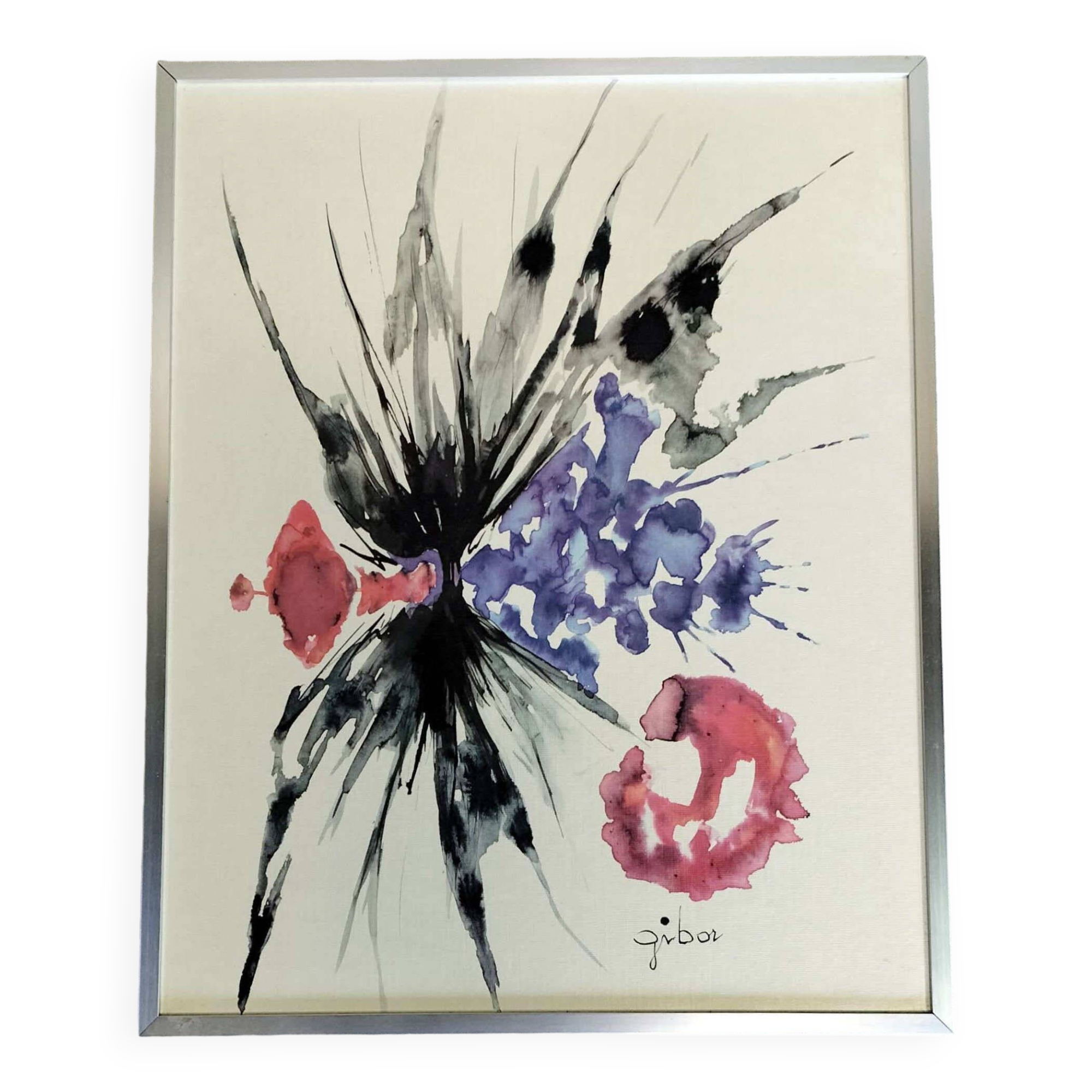 Print, watercolor on Gibor paper