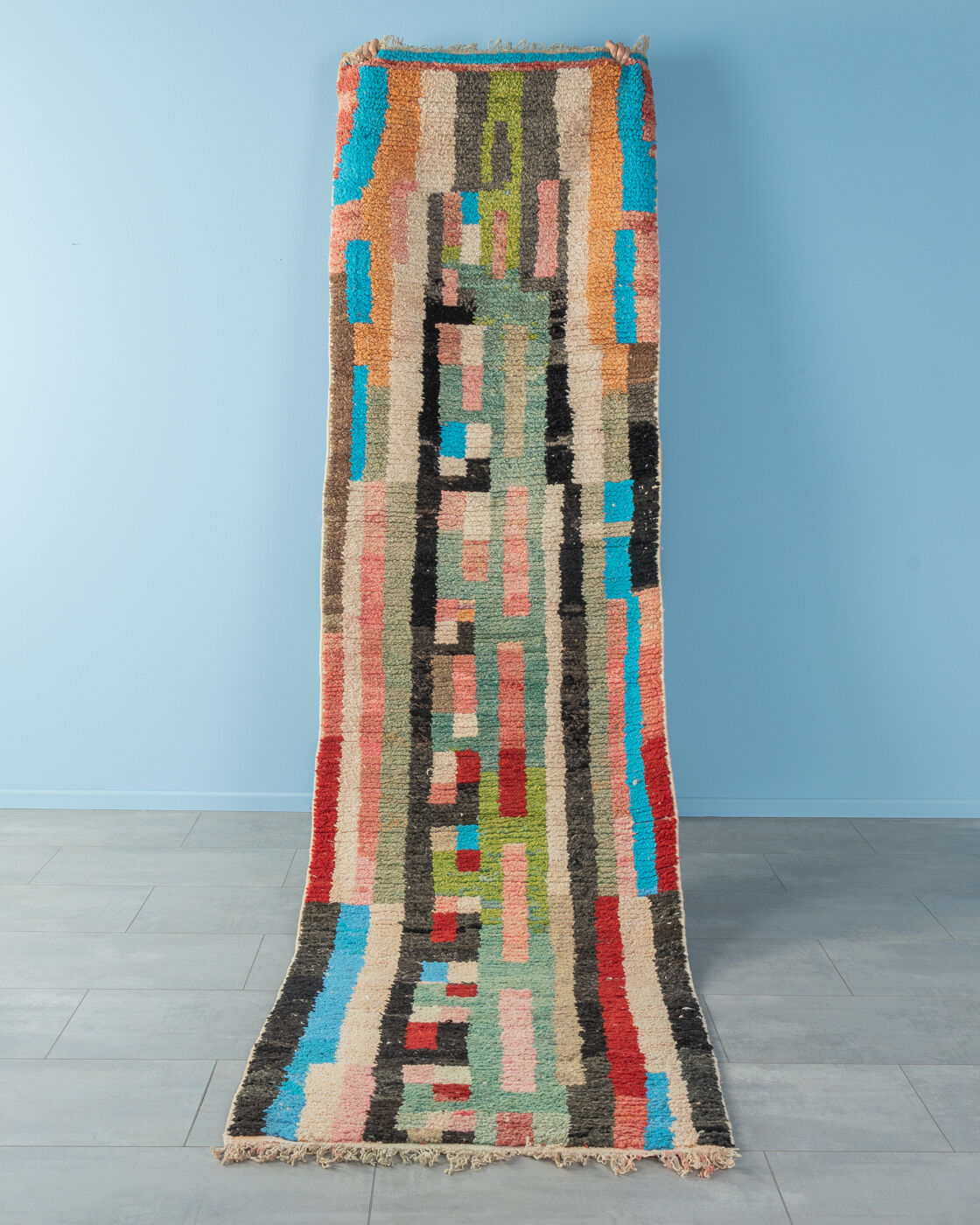 Vintage runner berber rug, 87 x 320