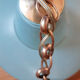 Vintage ceiling lamp suspension in glass, blue, 50s