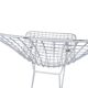 Vintage white wire chair in Bertoia style
