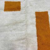 Orange handmade pure wool rug