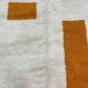 Orange handmade pure wool rug