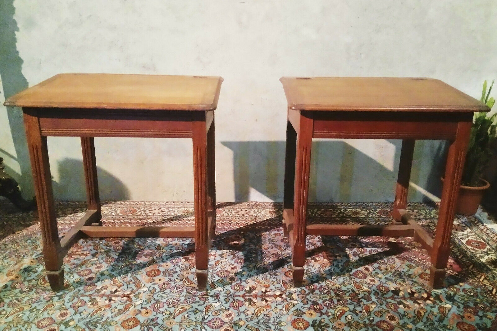 Pair of vintage school desks Hachette Messengers