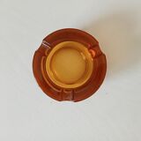 Vintage amber glass ashtray