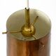 Beautiful Mid Century Modern pendant lamp made of copper shaped like a cone