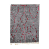 Modern Moroccan carpet grey contemporary art 200x300cm
