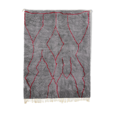 Modern Moroccan carpet grey contemporary art 200x300cm