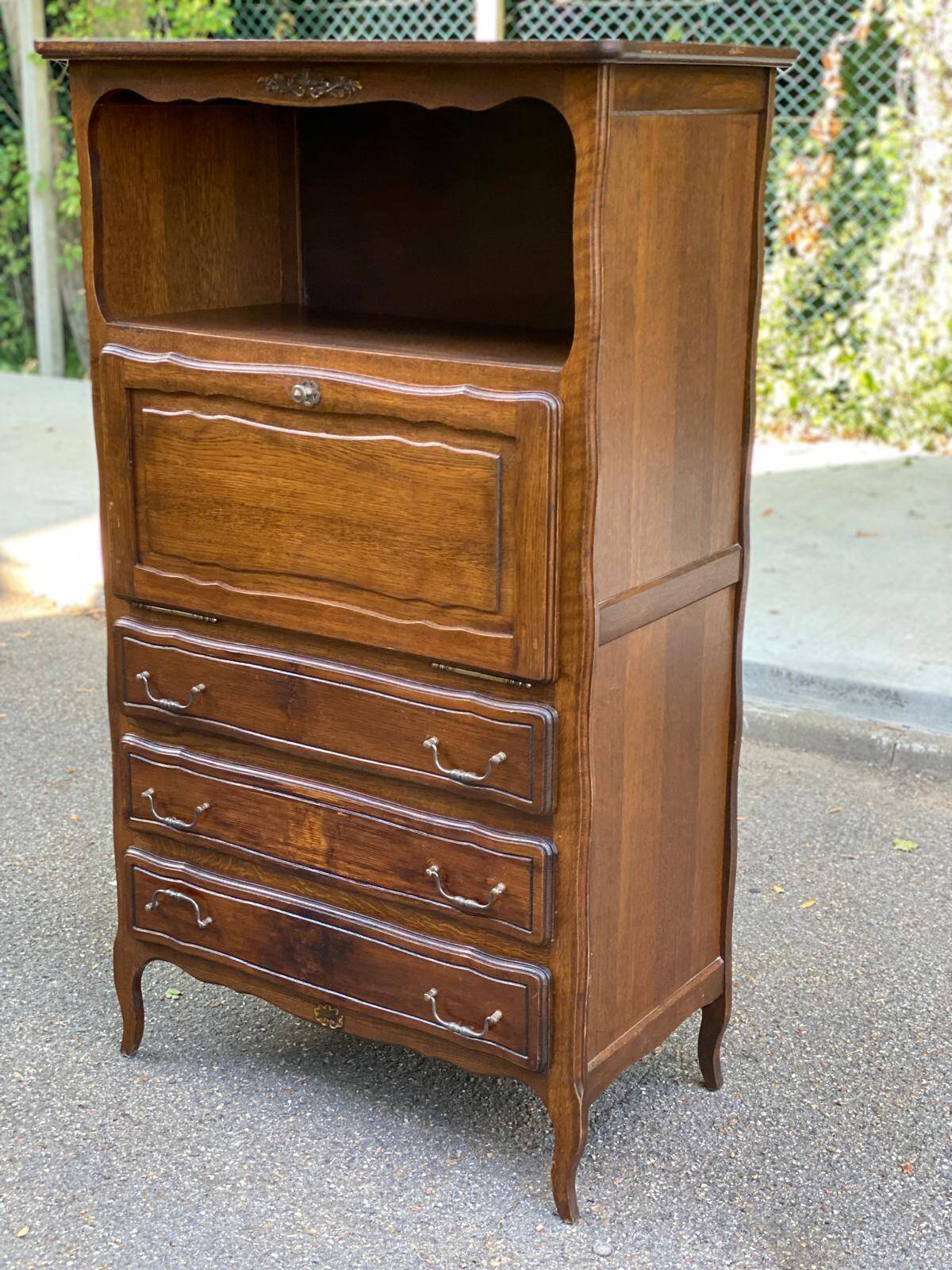 Louis XV style wooden secretary