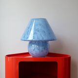 Lampe champignon verre bleu 70 80