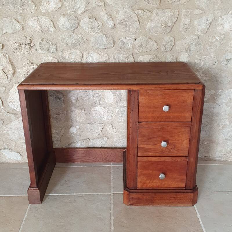 Bureau en chêne et noyer