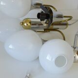 Vintage pendant lamp Art Deco style chandelier  Hanging light 1970s