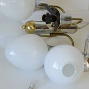 Vintage pendant lamp Art Deco style chandelier  Hanging light 1970s