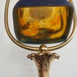 Art nouveau gilded bronze lamp signed Muller Frères