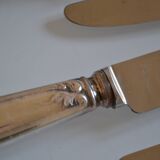 12 couteaux de table métal argenté 25,5 cm
