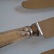 12 silver metal table knives 25.5 cm