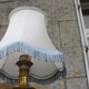 Vintage brass lamp with fringed shade – H35 cm, Ø20 cm