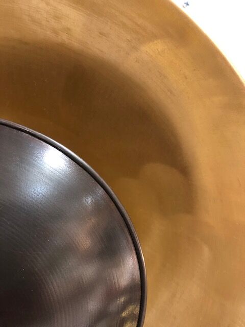 Wall lamp in gold and bronze metal