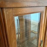 Pair of beveled glass display cases