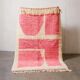 Tapis rose artisanale pour votre espace taille 150 x 250 cm
