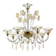 Elegant Romantic Murano Glass Chandelier With Floral Accents