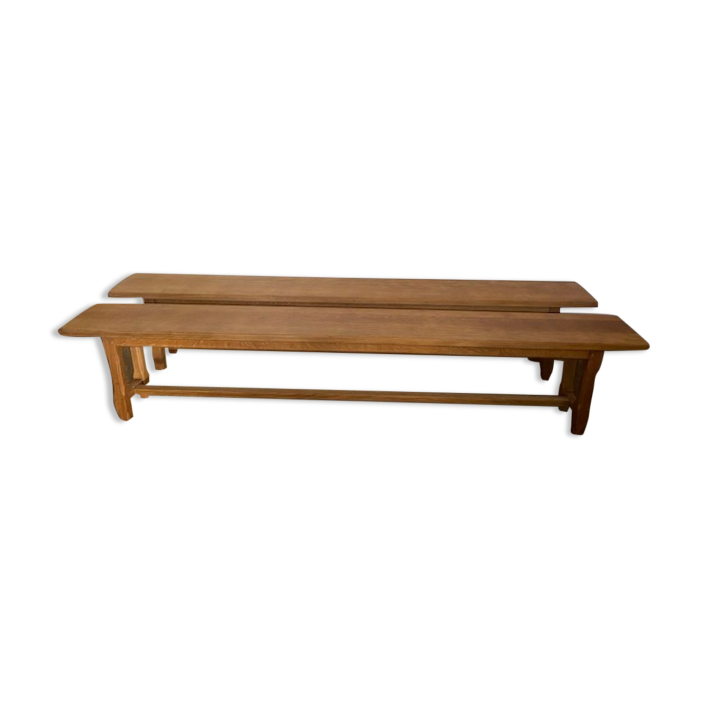 Pair of benches for rustic farmhouse table 1950