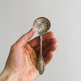Petite cuillère à poudre ancienne métal argenté