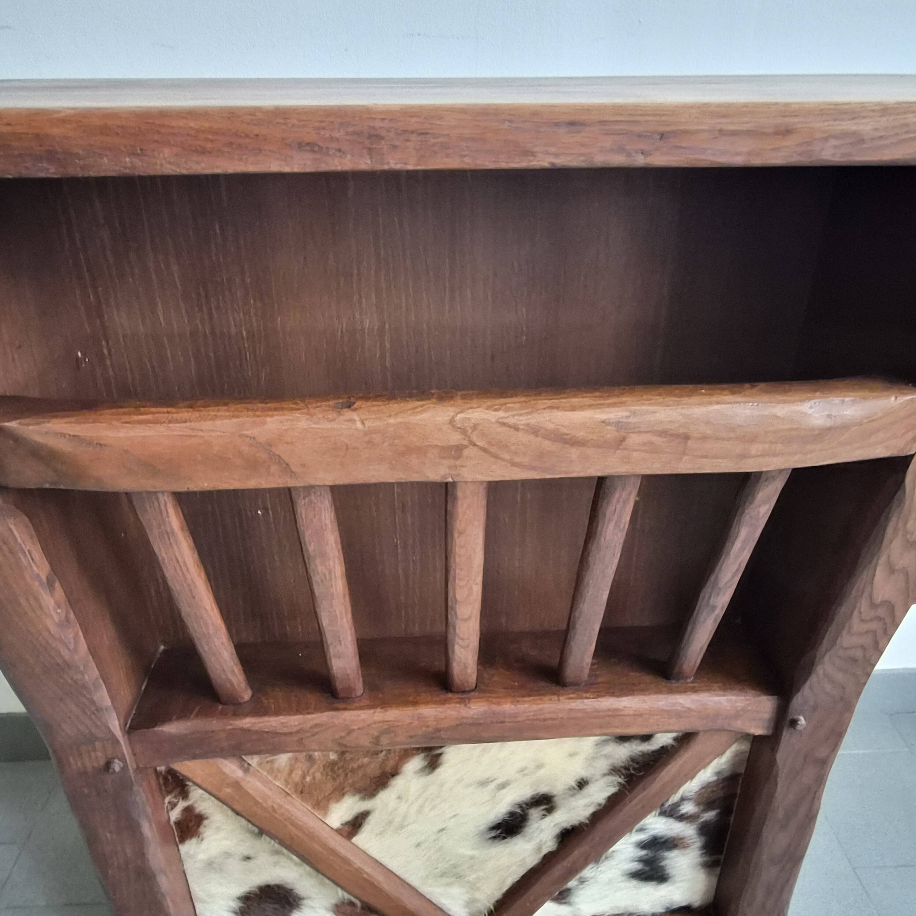 1970s vintage brutalist bar and stools