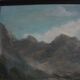 Hand painted painting, oil on fiberboard, signed, Czechoslovakia, 1960's.