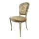 Chaise baroque vintage avec accent rose/vert