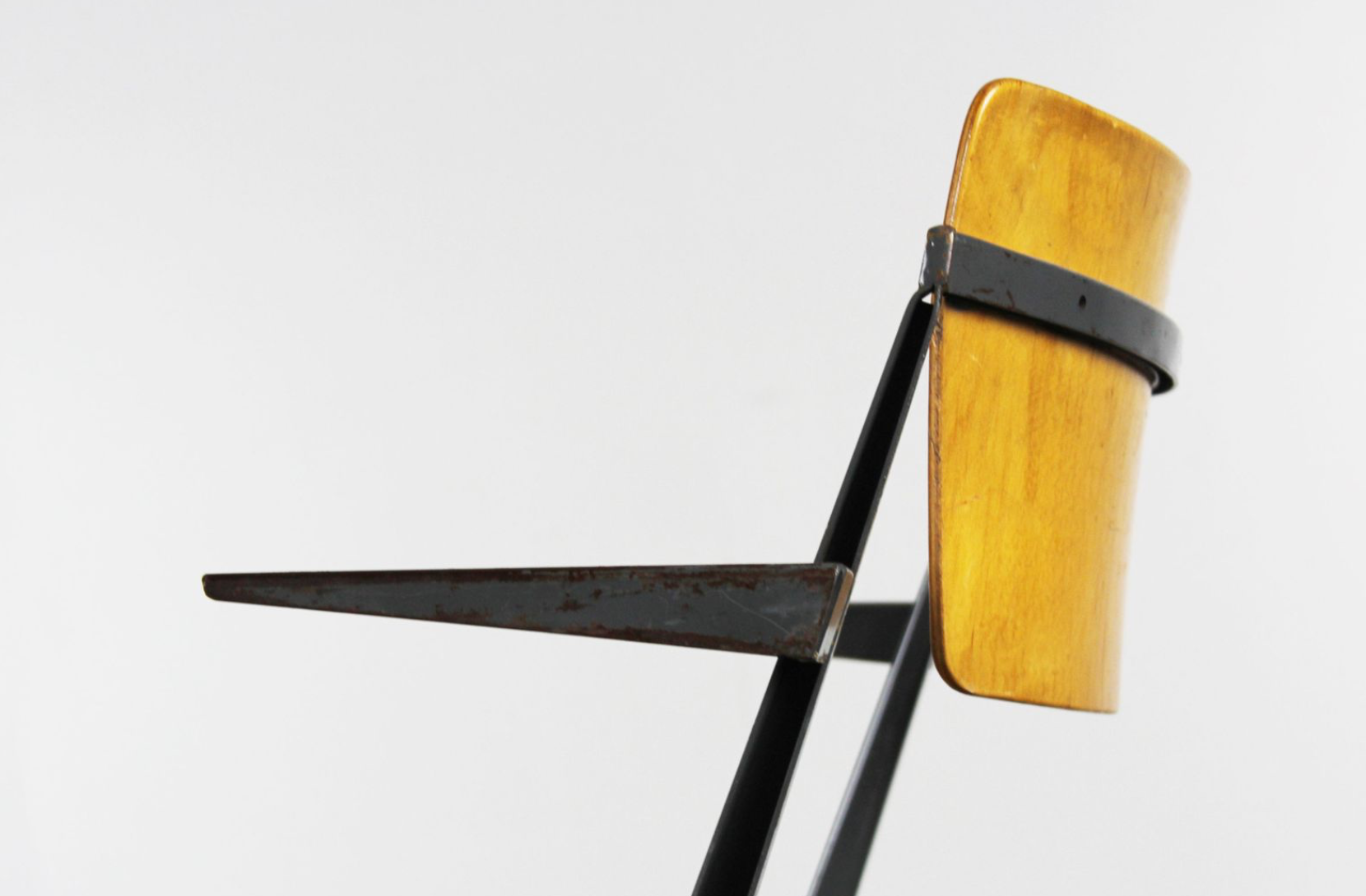 Vintage Pyramid chairs with armrests by Wim Rietveld