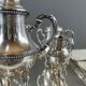 Silver-plated tea and coffee service, 5 pieces with tray, late 19th century.