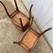 Pair of bedside tables with 1 drawer and a niche, Louis XV style