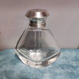Saupoudreuse en cristal et en argent art déco