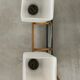 Lustre 4 black and gold metal Arlus fires - 1950