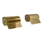 Pair of vintage adjustable wall lights, brass, Sweden 1970