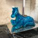 Cracked ceramic horse lamp