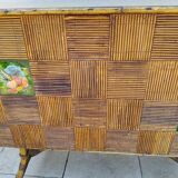 Audoux Minet vintage rattan bar from the 50s