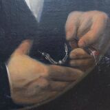 Portrait d'un homme fumant une pipe