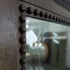 Louis XVI style mirror in carved walnut.