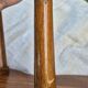 Vintage Scandinavian bean side table with wooden tapered legs.