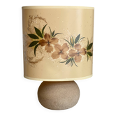 Lampe boule en travertin vintage 1980